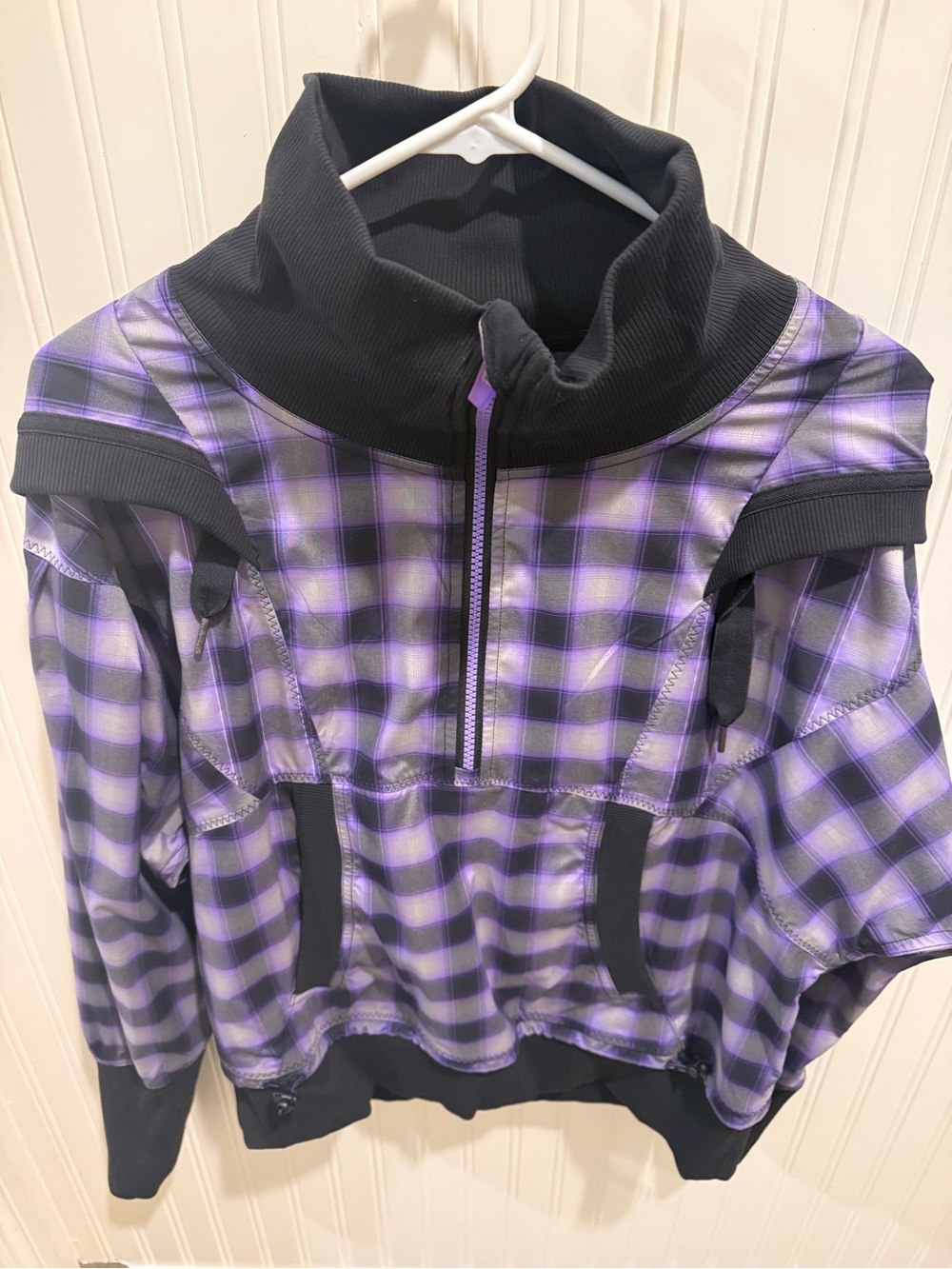 lululemon athletica Women’s Purple Plaid Half-Zip Pullover